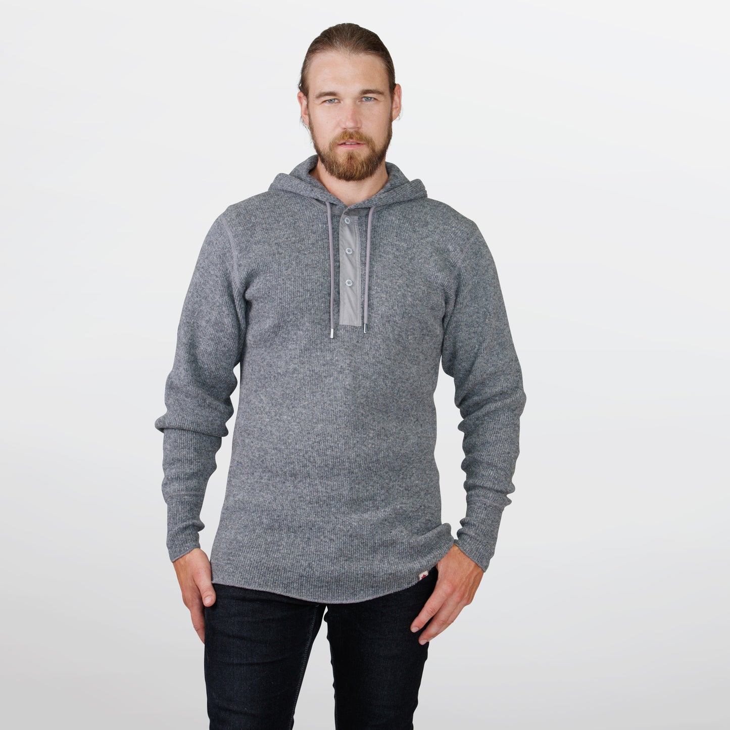 Heritage Heavy Wool Henley With Hood