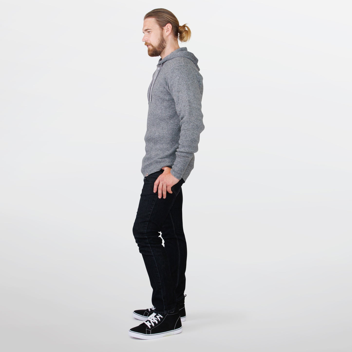 Heritage Heavy Wool Henley With Hood