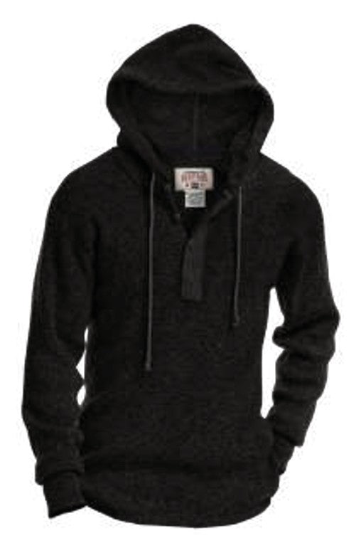 Heritage Heavy Wool Henley With Hood