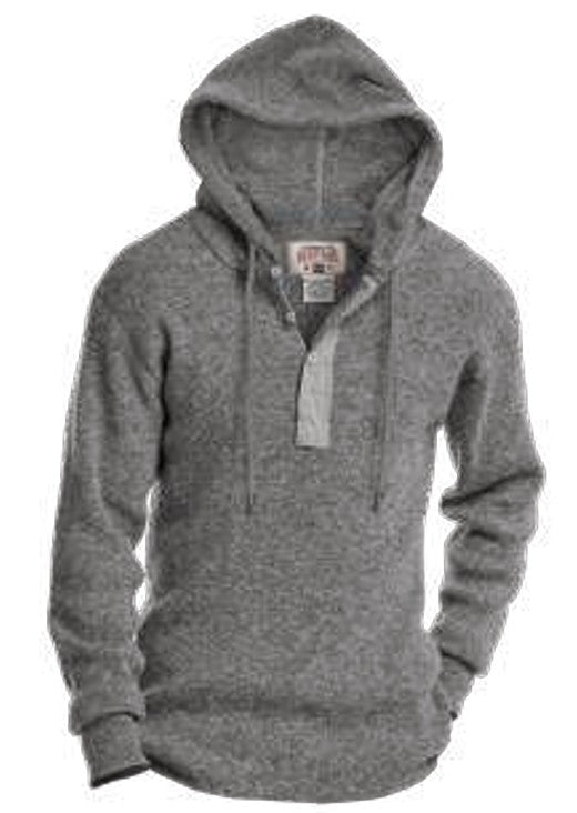 Heritage Heavy Wool Henley With Hood